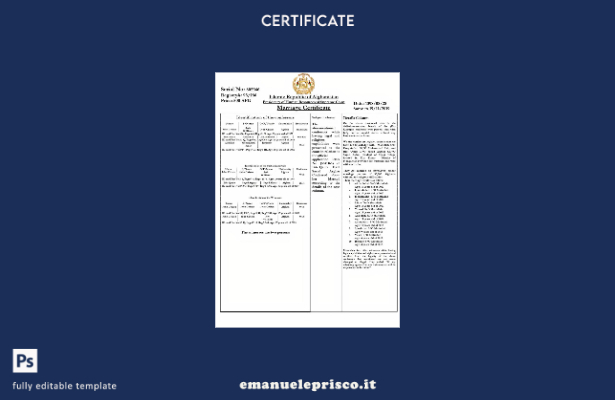 modello di certificato di matrimonio afghano in stile verificato